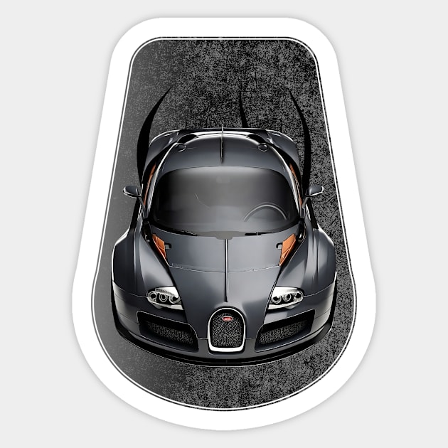 Experience the power of Bugatti Veyron graphite color Sticker by BritoStore